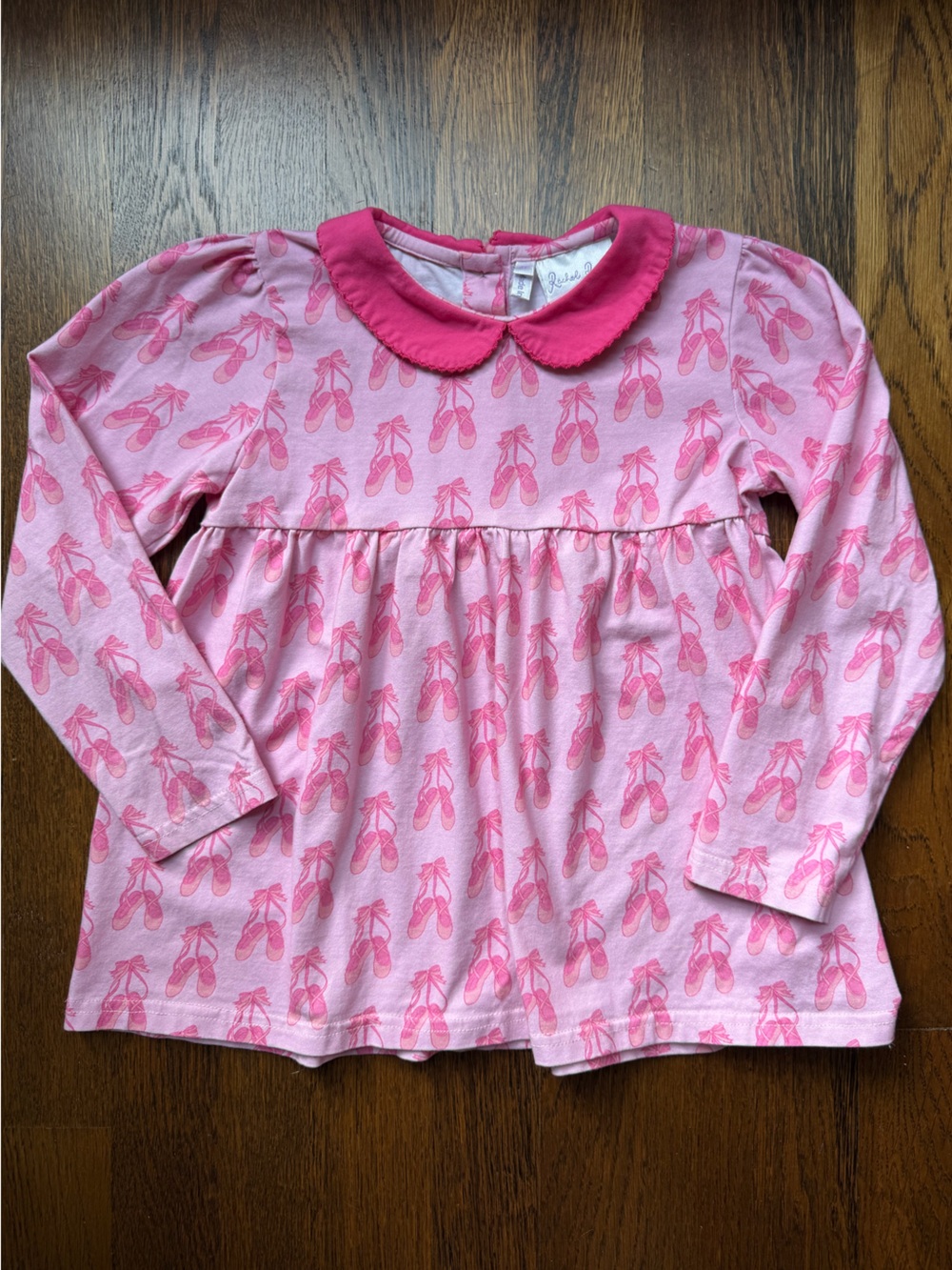 Rachel Riley Pink Ballet Slippers Top 6Y